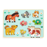 Djeco - Dog 'n' Co 8 Piece Wooden Farm Animal Puzzle