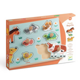 Djeco - Dog 'n' Co 8 Piece Wooden Farm Animal Puzzle