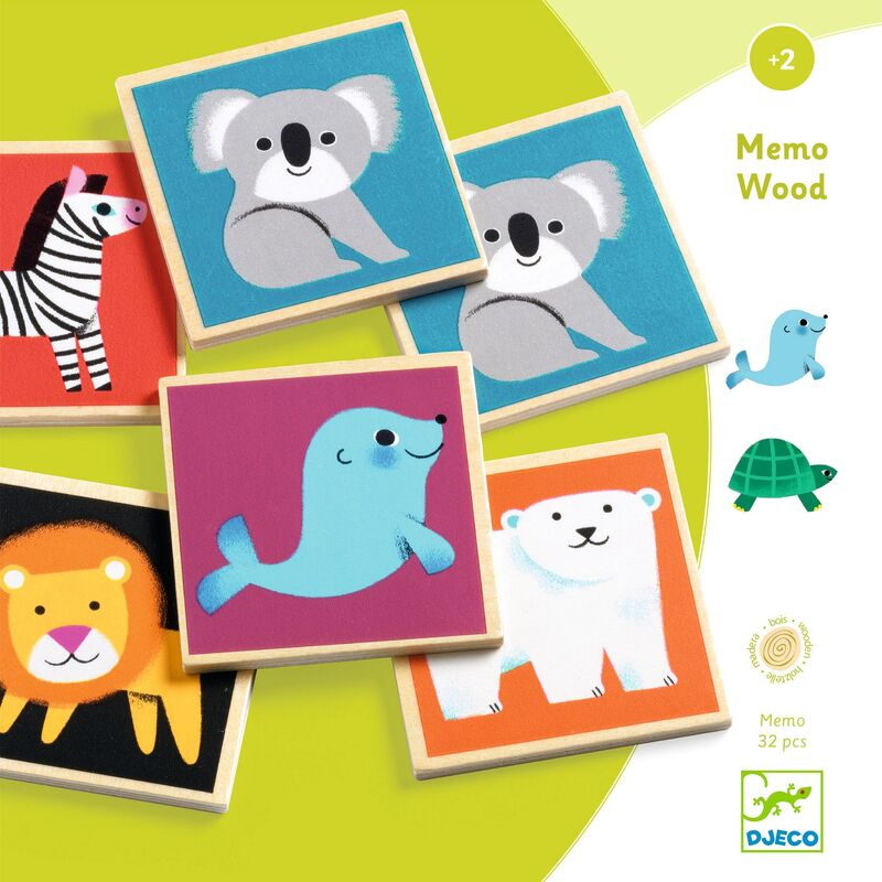 WOODEN MEMORY GAME -  ANIMALS
