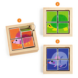 Tourniblist - 4 Wooden Puzzle Pieces in Frame