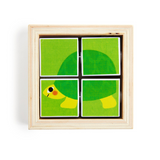 Tourniblist - 4 Wooden Puzzle Pieces in Frame