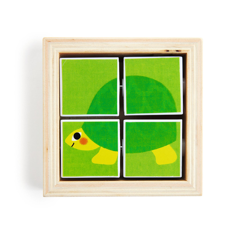 Tourniblist - 4 Wooden Puzzle Pieces in Frame