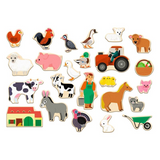 Djeco - Wooden Magnetic Farm 24pc