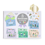 Djeco - Animal Fanfare - 8 Invitations & Stickers