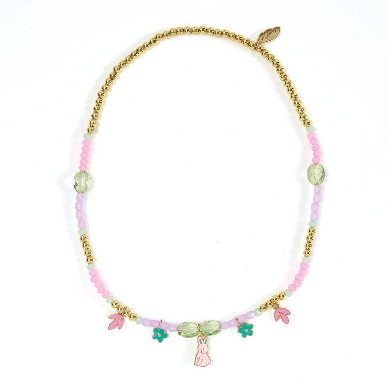Camelia Beaded Charm Necklace