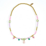 Camelia Beaded Charm Necklace