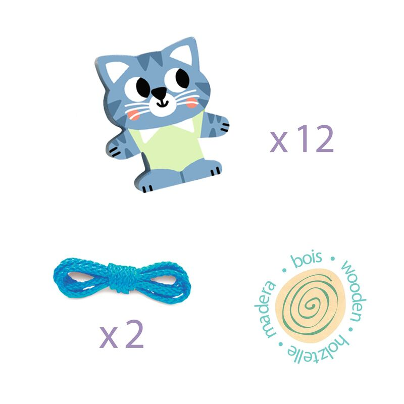 Threading Beads - Animal Friends