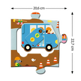 Djeco - Giant Puzzle 17pc - Construction Site