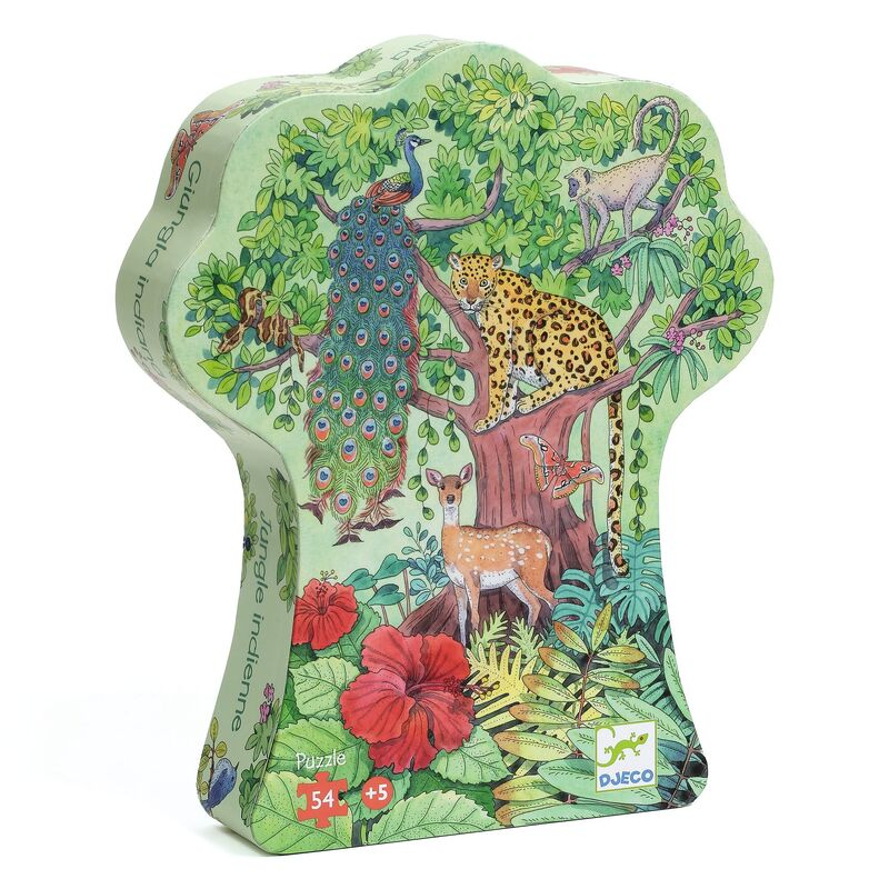 Djeco Silhouette Puzzle 54Pc - Indian Jungle