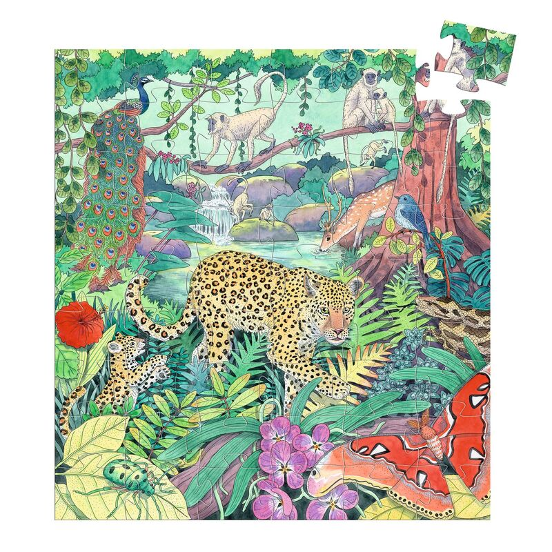 Djeco Silhouette Puzzle 54Pc - Indian Jungle