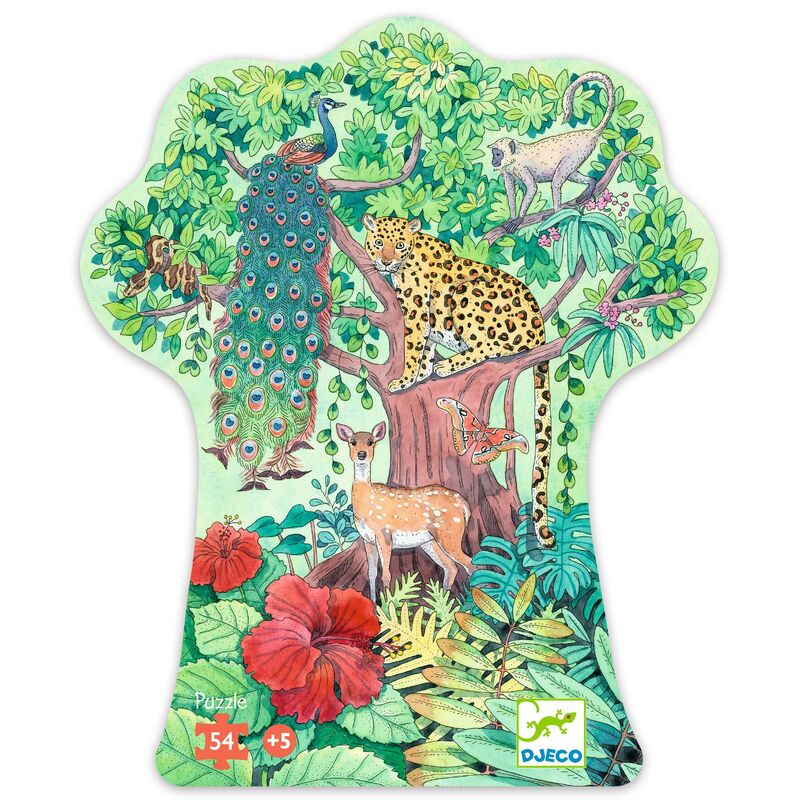 Djeco Silhouette Puzzle 54Pc - Indian Jungle