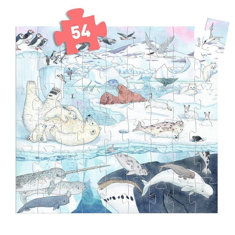 Djeco Silhouette Puzzle 54Pc - Polar Softness