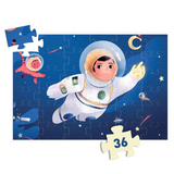 Djeco - Silhouette Puzzle 36pc - Astronaut On The Moon