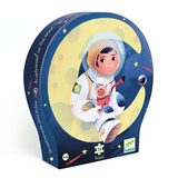 Djeco - Silhouette Puzzle 36pc - Astronaut On The Moon