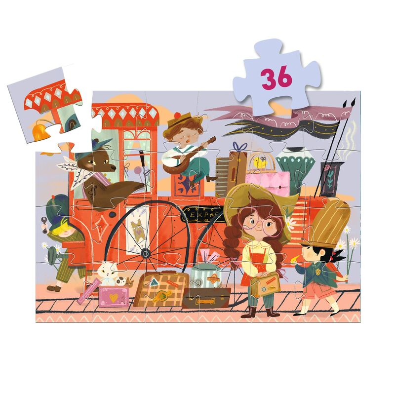 Djeco - Silhouette Puzzle 36pc - Mia's Journey