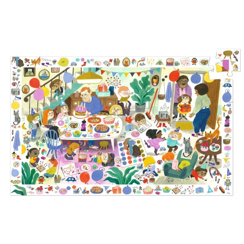 Djeco - Observation Puzzle 54pc - Birthday Party