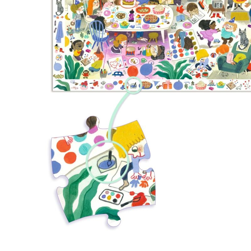 Djeco - Observation Puzzle 54pc - Birthday Party