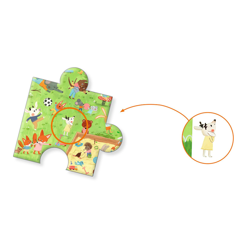 Djeco - Observation Puzzle 35pc - Little Friends Garden