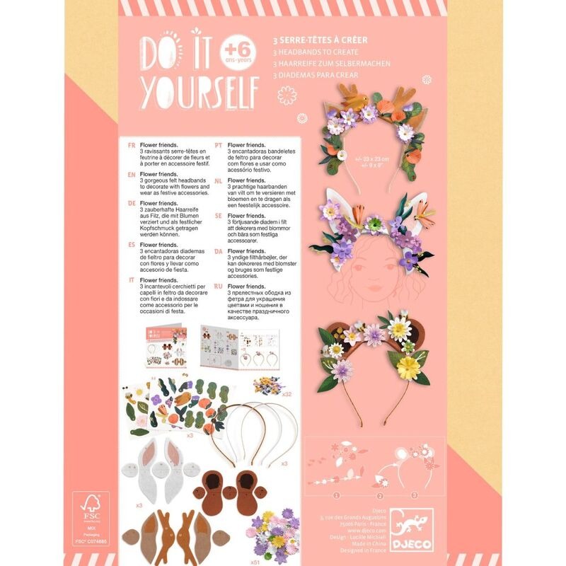 Djeco - DIY Flower Friends Alice Bands