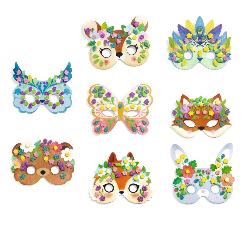 Djeco - DIY - Forest Animals Mosaic Mask Craft Kit