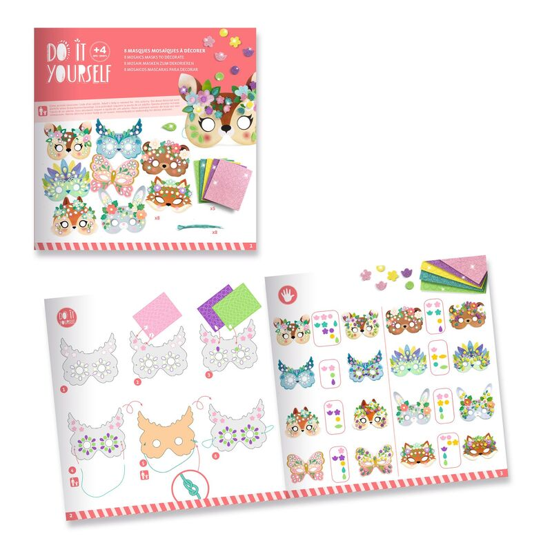 Djeco - DIY - Forest Animals Mosaic Mask Craft Kit