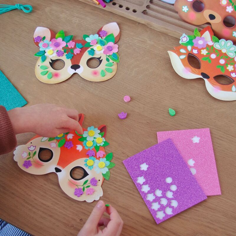 Djeco - DIY - Forest Animals Mosaic Mask Craft Kit