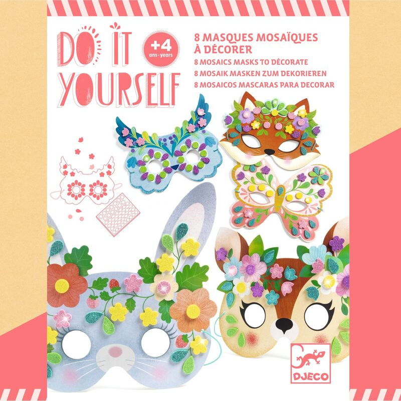 Djeco - DIY - Forest Animals Mosaic Mask Craft Kit