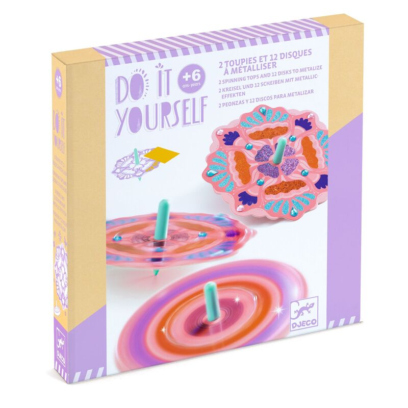 Djeco - DIY - Flower Power Spinning Tops