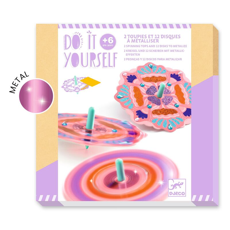Djeco - DIY - Flower Power Spinning Tops