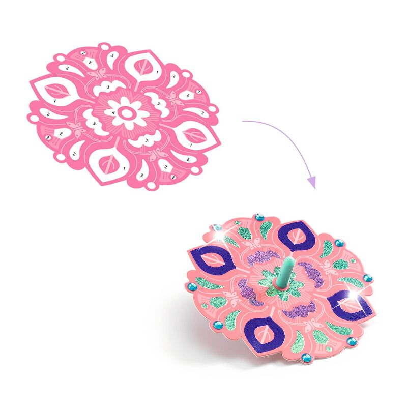 Djeco - DIY - Flower Power Spinning Tops