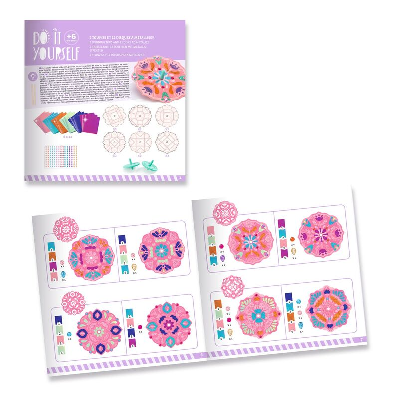 Djeco - DIY - Flower Power Spinning Tops