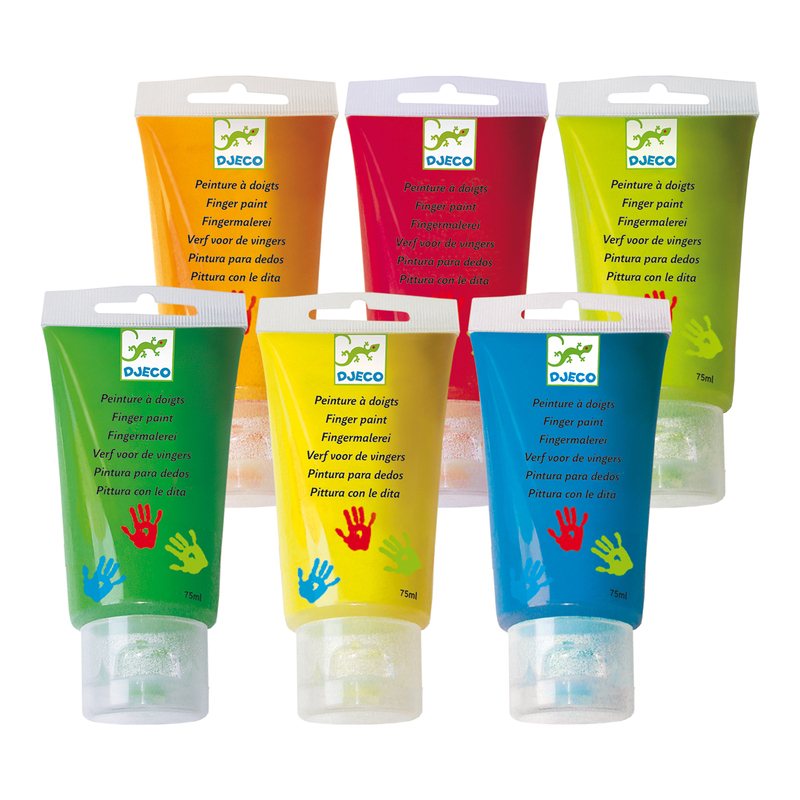 Djeco - Finger Paint Tubes - 6 tubes