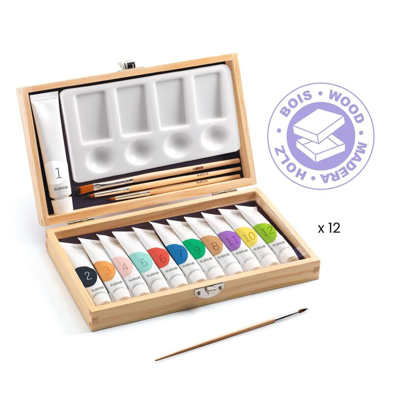 ARTIST'S BOX WITH 12 GOUACHE