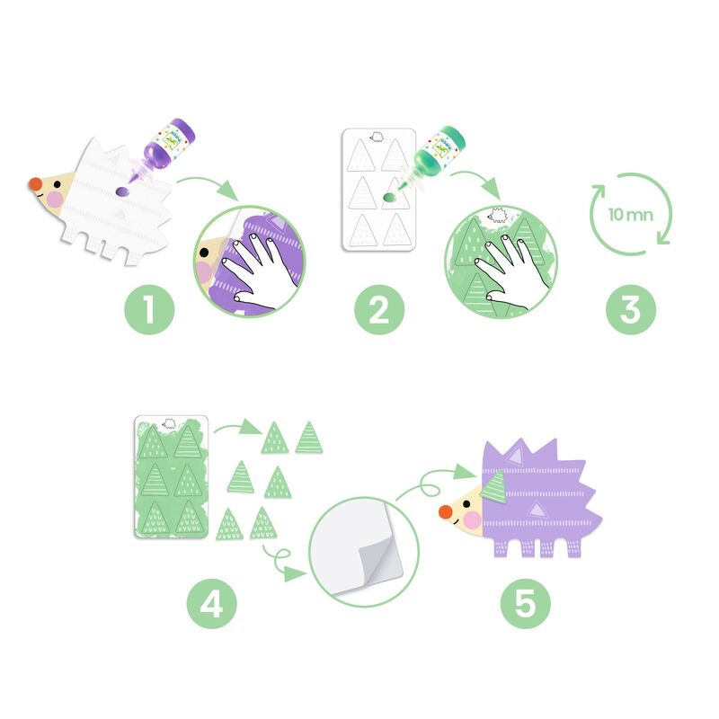 Djeco - Small  Forms Magic Finger Painting Set