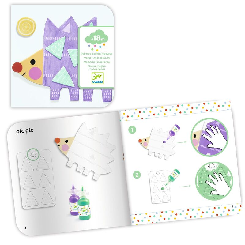 Djeco - Small  Forms Magic Finger Painting Set