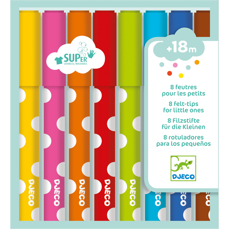 Djeco Felt Tips For Little Ones 8Pk