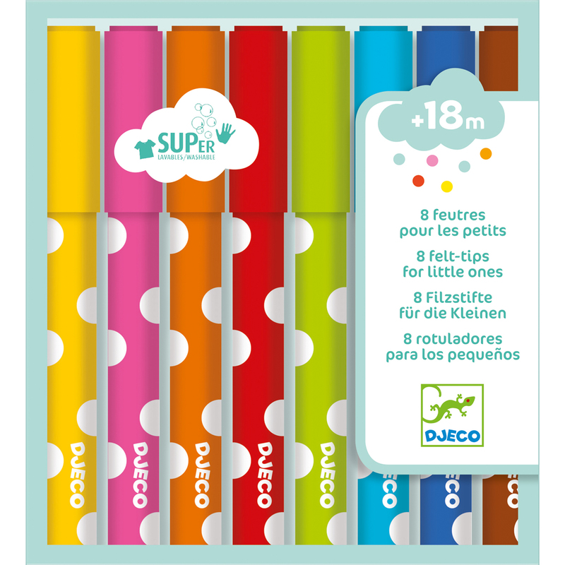 DJECO FELT TIPS FOR LITTLE ONES 8PK