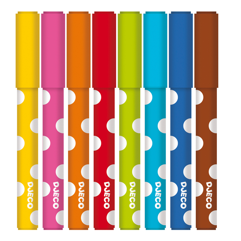 Djeco Felt Tips For Little Ones 8Pk