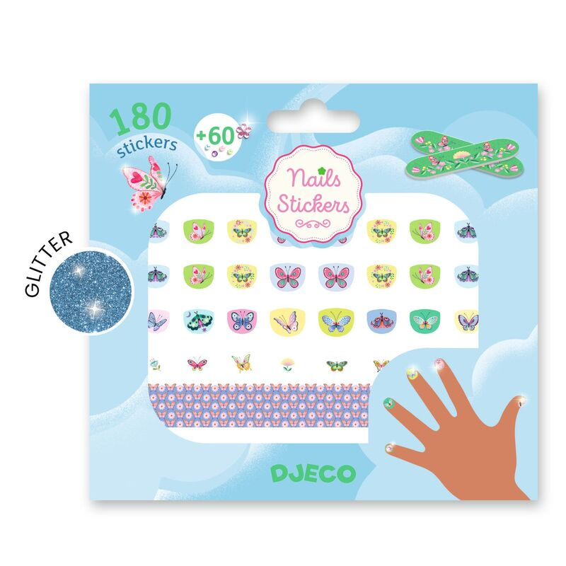 Djeco - Springtime Butterflies Nail Sticker Set