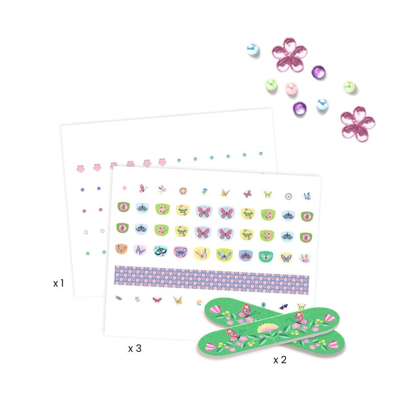 Djeco - Springtime Butterflies Nail Sticker Set