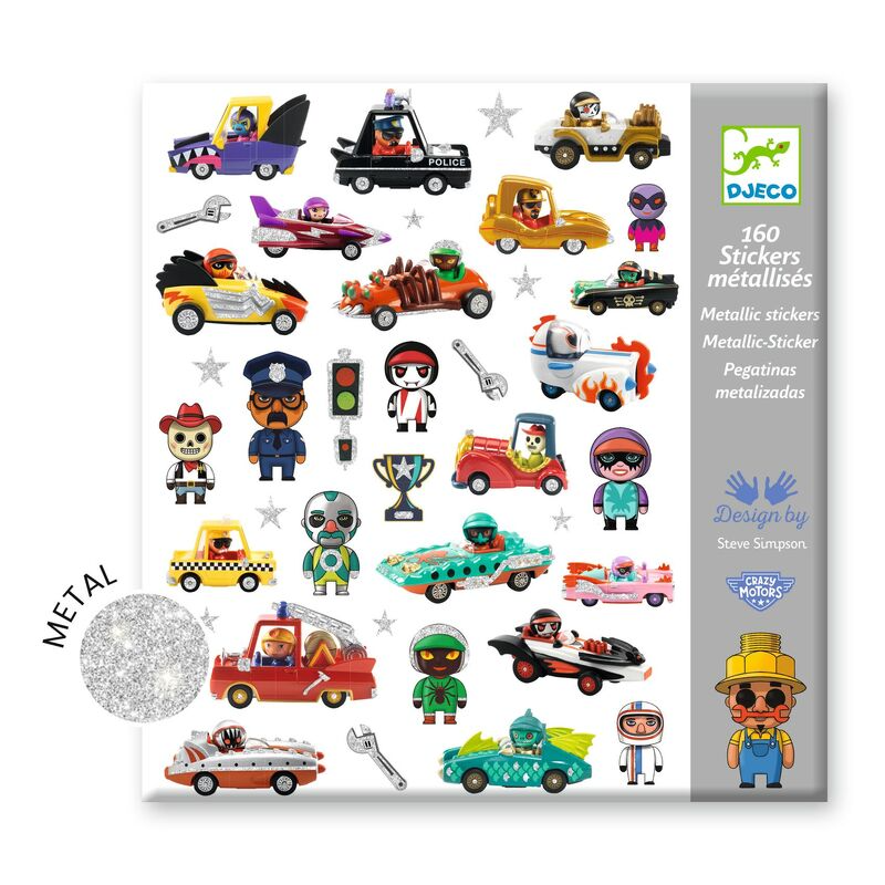 Djeco Stickers - The World of Crazy Motors