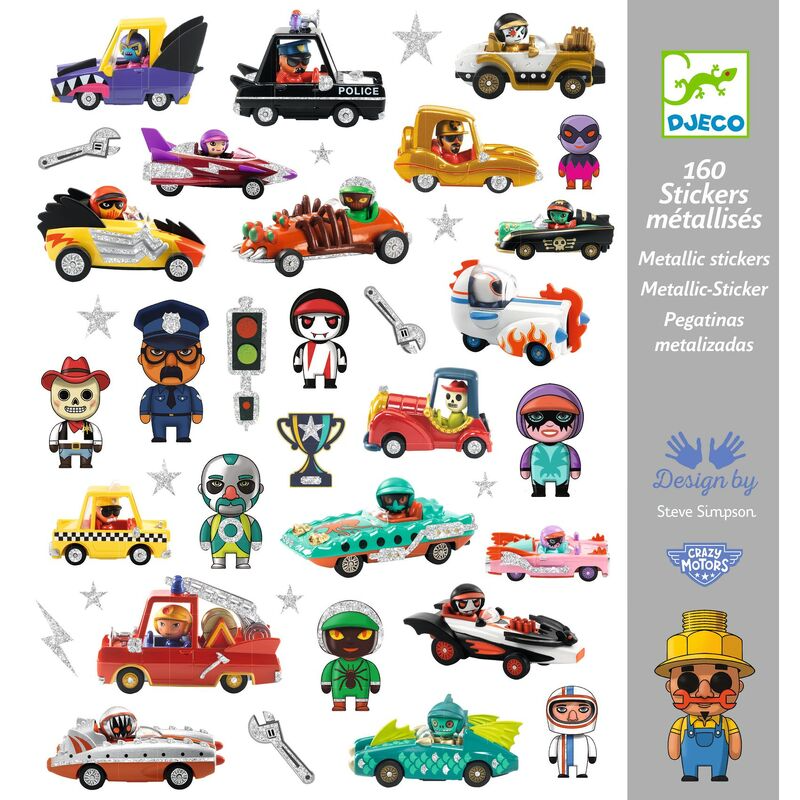 Djeco Stickers - The World of Crazy Motors