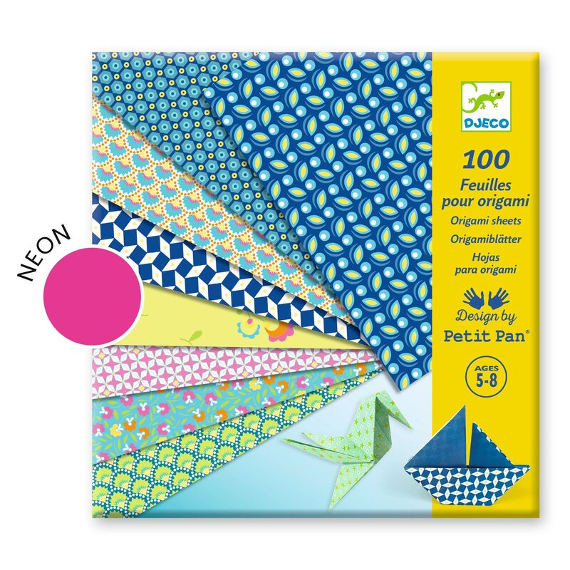 Djeco - 100 Origami Sheets - Natsu