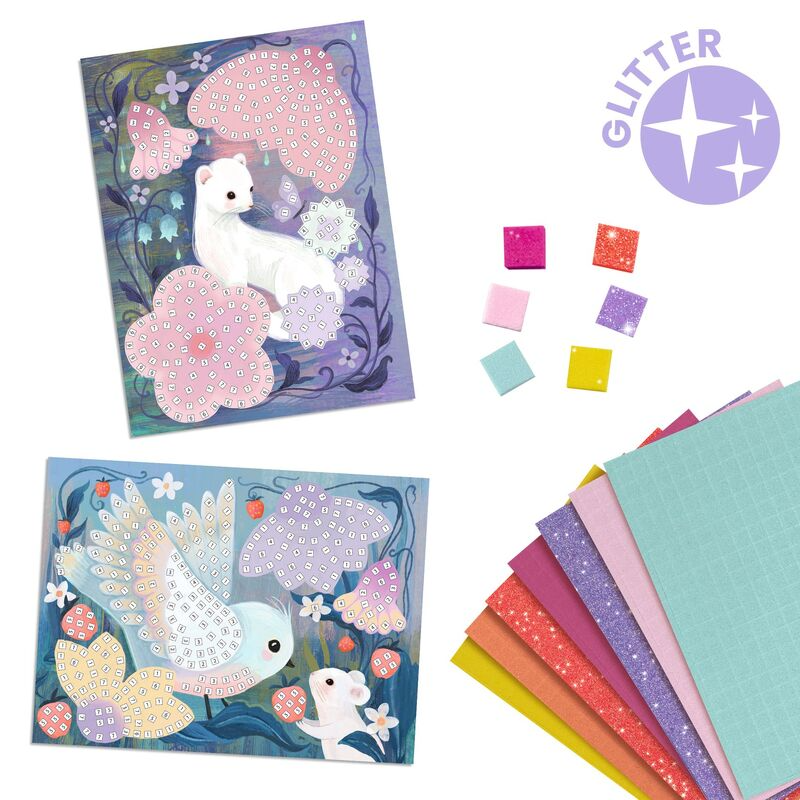 Djeco - Woodland Foam Mosaic Collage Craft Kit