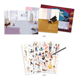Djeco - Little Ballet Dancers Rub-On Transfer Activity Set