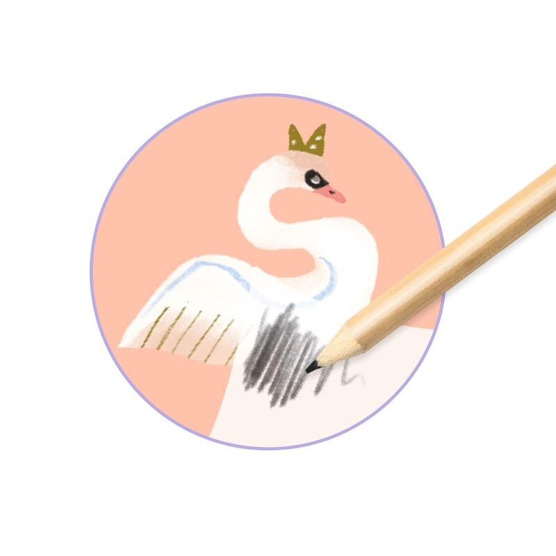 Djeco - Little Ballet Dancers Rub-On Transfer Activity Set