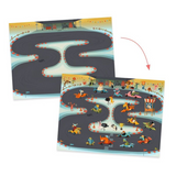 Djeco - Asphalt Construction & Racing 100 Decals & 3 Backgrounds
