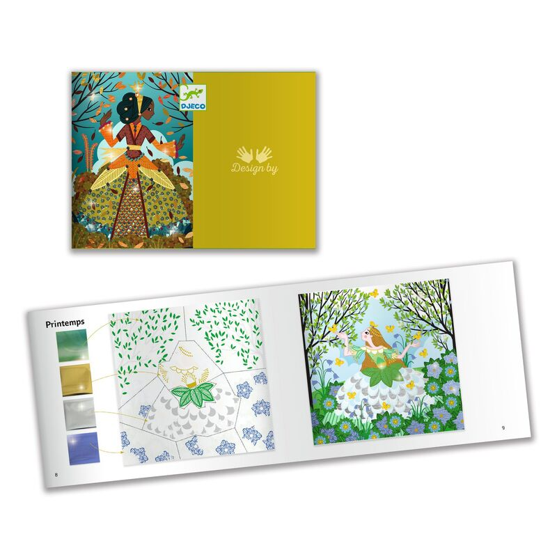 Djeco Dresses in Seasonal Colours Foil Art Craft Set