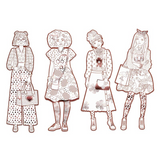 Djeco - Les Demoiselles Colouring - Nina & Friends