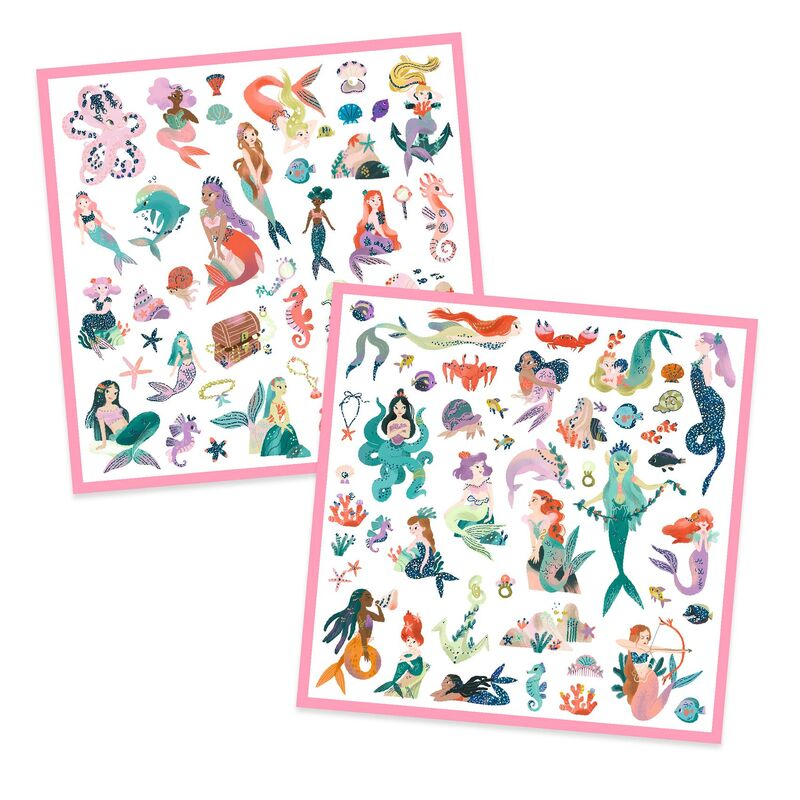 Djeco Stickers - Sparkly Mermaids Metallic